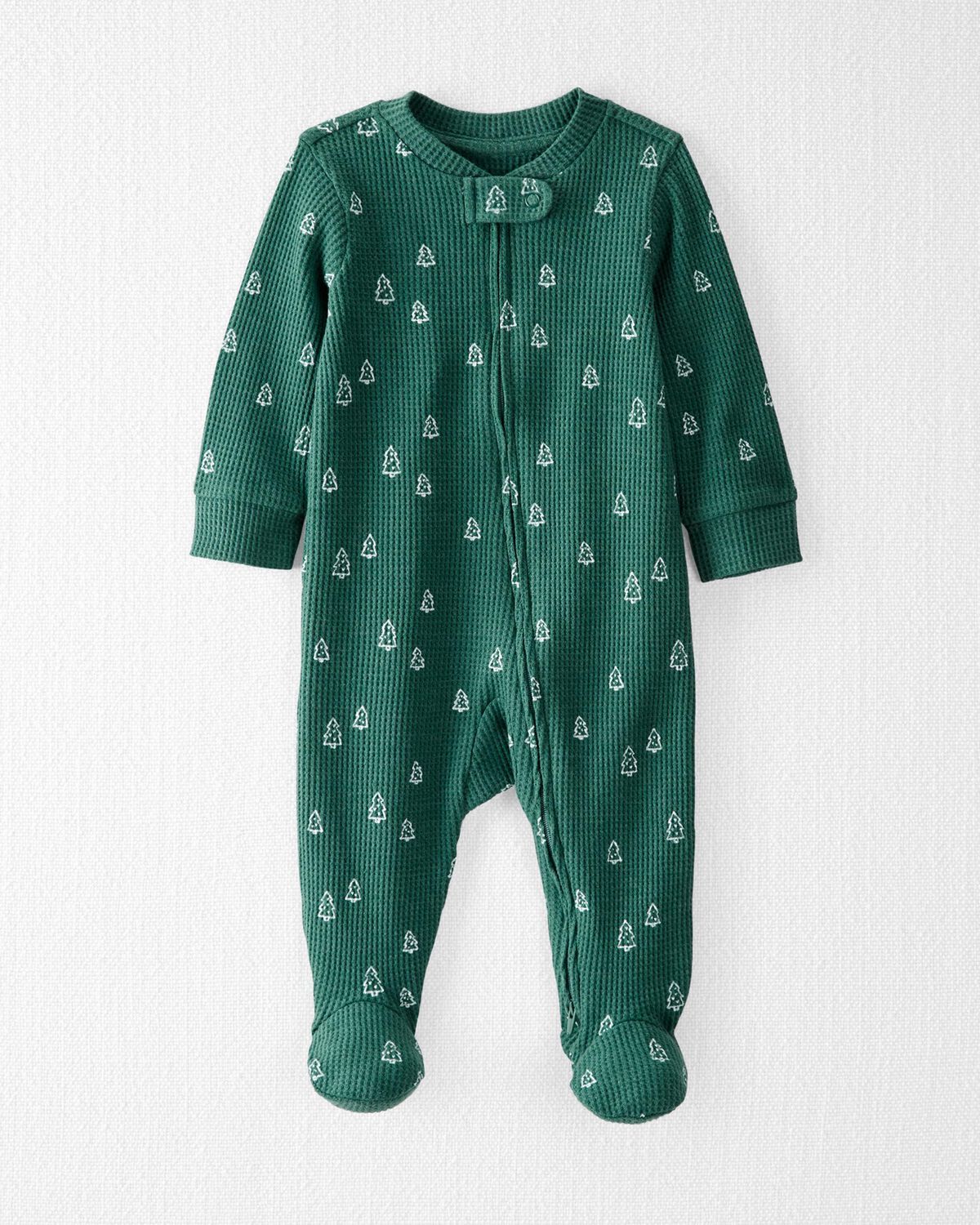 Evergreen Trees Print Baby Thermal Sleep & Play Pajamas Made With Organic Cotton | carters.com | Carter's