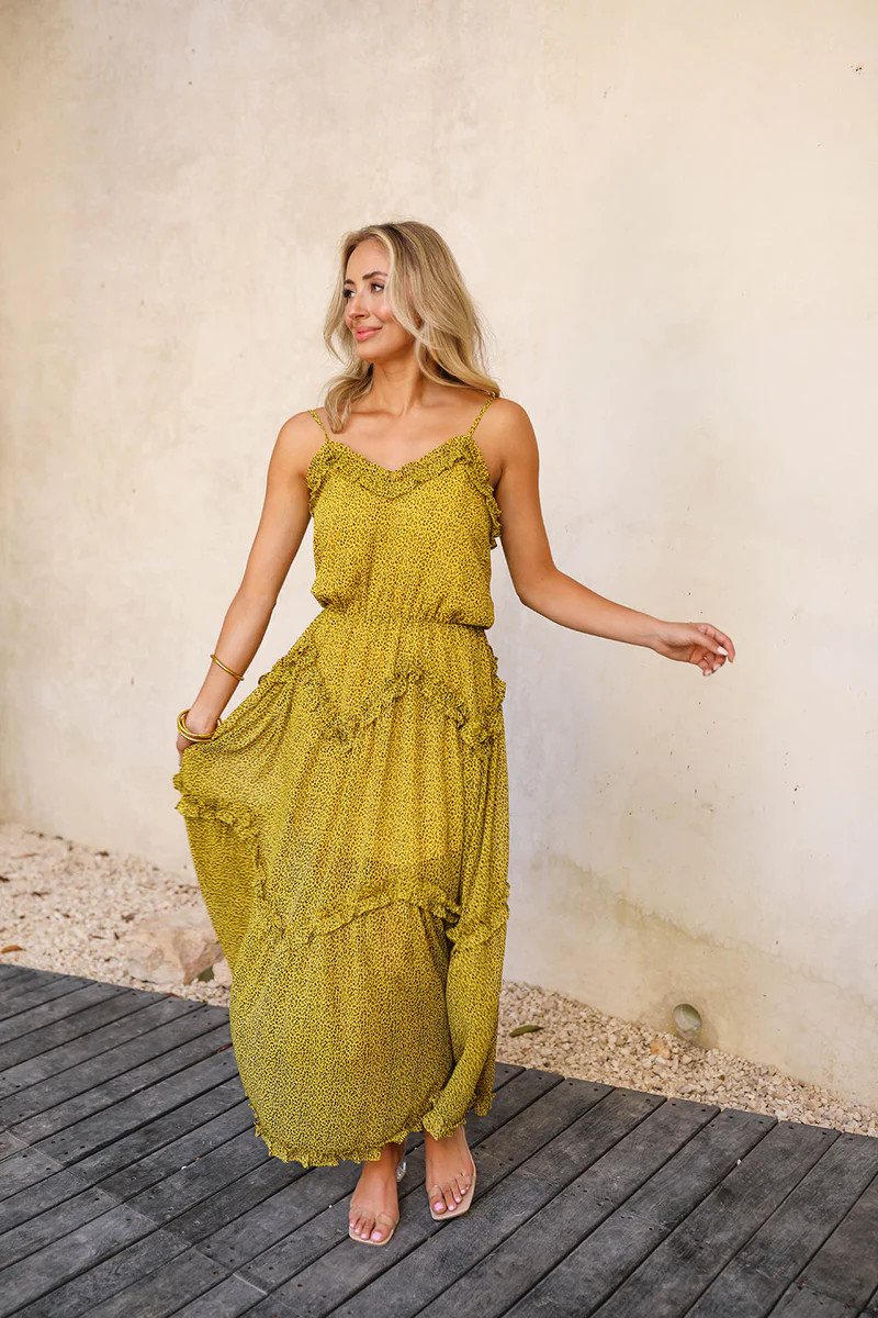 BuddyLove| Rori Tie-Shoulder Maxi Dress | Wild | BuddyLove