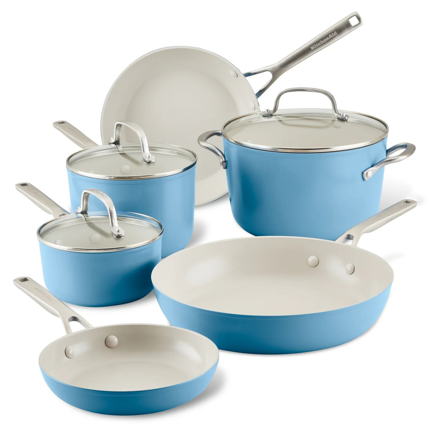 Hard-Anodized Ceramic Nonstick 9-Piece Cookware Set | Pots and Pans