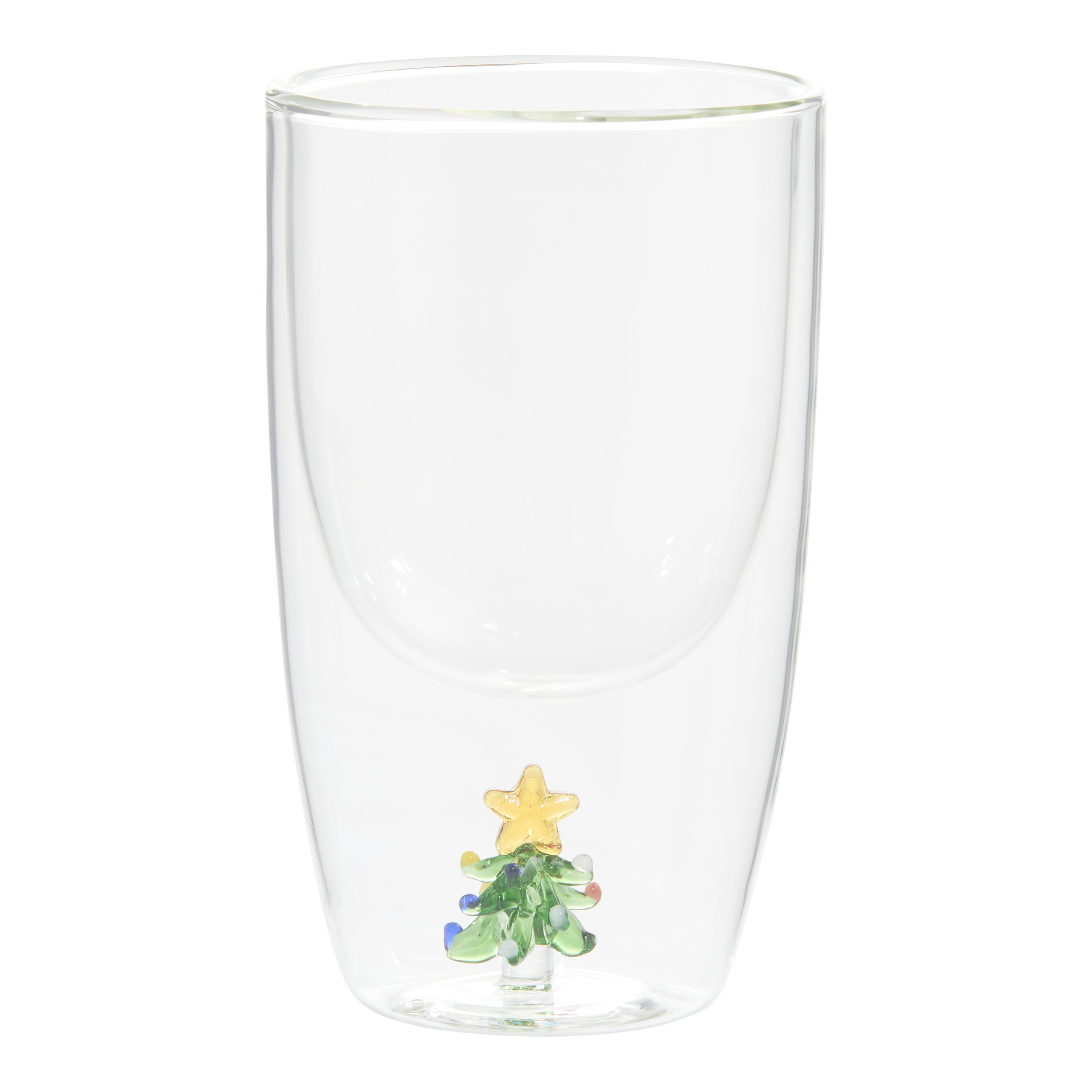 Icon Christmas Tree Double Wall Highball  Glass | World Market