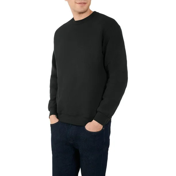 Fruit of the Loom Men's and Big Men's Eversoft Fleece Crew Sweatshirt, up to Size 4XL | Walmart (US)