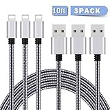 SOTONA Phone Charger, Lighting Cable 3Pack 10FT Long Nylon Braided Fast Charging USB Cable Cord Comp | Amazon (US)