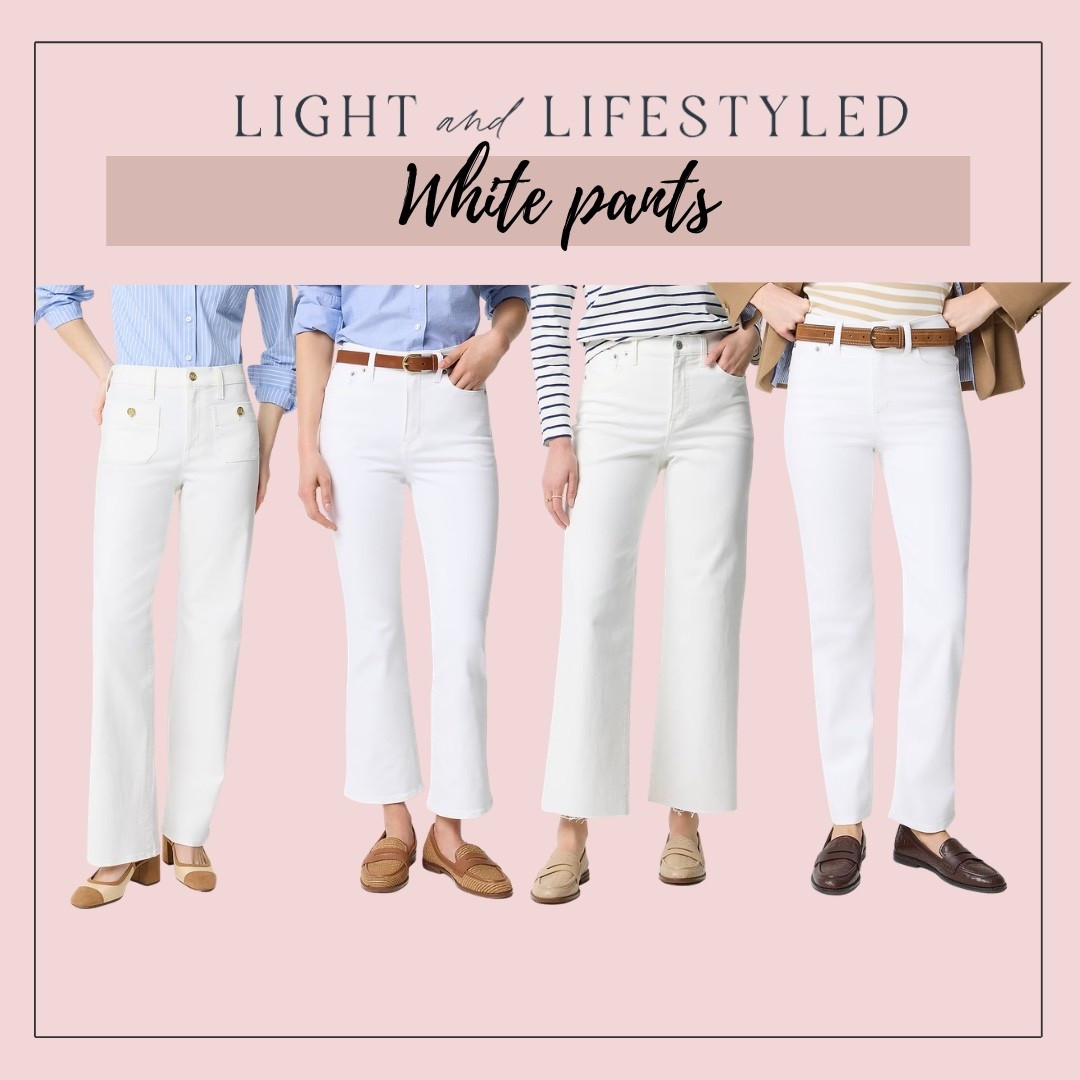 I own an approve of all of these white jeans from J.Crew factory. Plus, they’re all on sale for a limited time.  @jcrew 