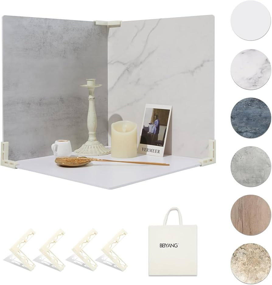 5 PCS Boards Photo Backdrop for Flat Lay, Food Photography Background 16x16 Inch, BEIYANG | Amazon (US)