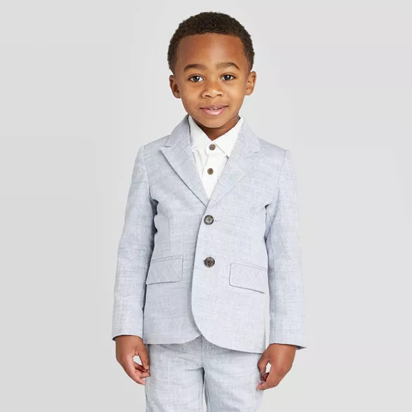 Toddler Boys' Classic Chambray Blazer - Cat & Jack™ Gray | Target