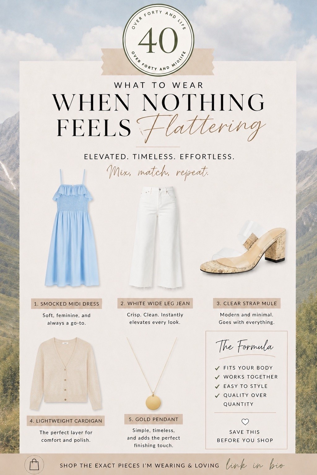 ✨Tap the bell, save and ❤️ for over 40 fashion, midlife style, midsize fashion and luxury looks for less. 

When nothing feels flattering..start here.

  Most women think they need a smaller body.  Most actually need better Outfit Physics™.  
✨ Lift
 ✨ Skim
 ✨ Balance
  That’s where I’d start.  

👑 Helping you look good, feel good! — Lindsey Denver 🤍

#LTKOver40 #LTKMidsize #LTKPlusSize

Comment SHOP below to receive a DM with the link to this post on my LTK ⬇ https://liketk.it/6ffcI