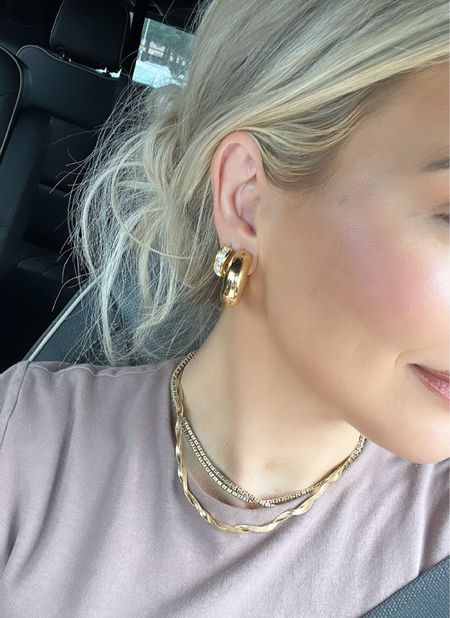 Gold chubby hoops - chic!
Small ones are amazon 
Current jewerly favs 



#LTKstyletip #LTKworkwear #LTKunder50