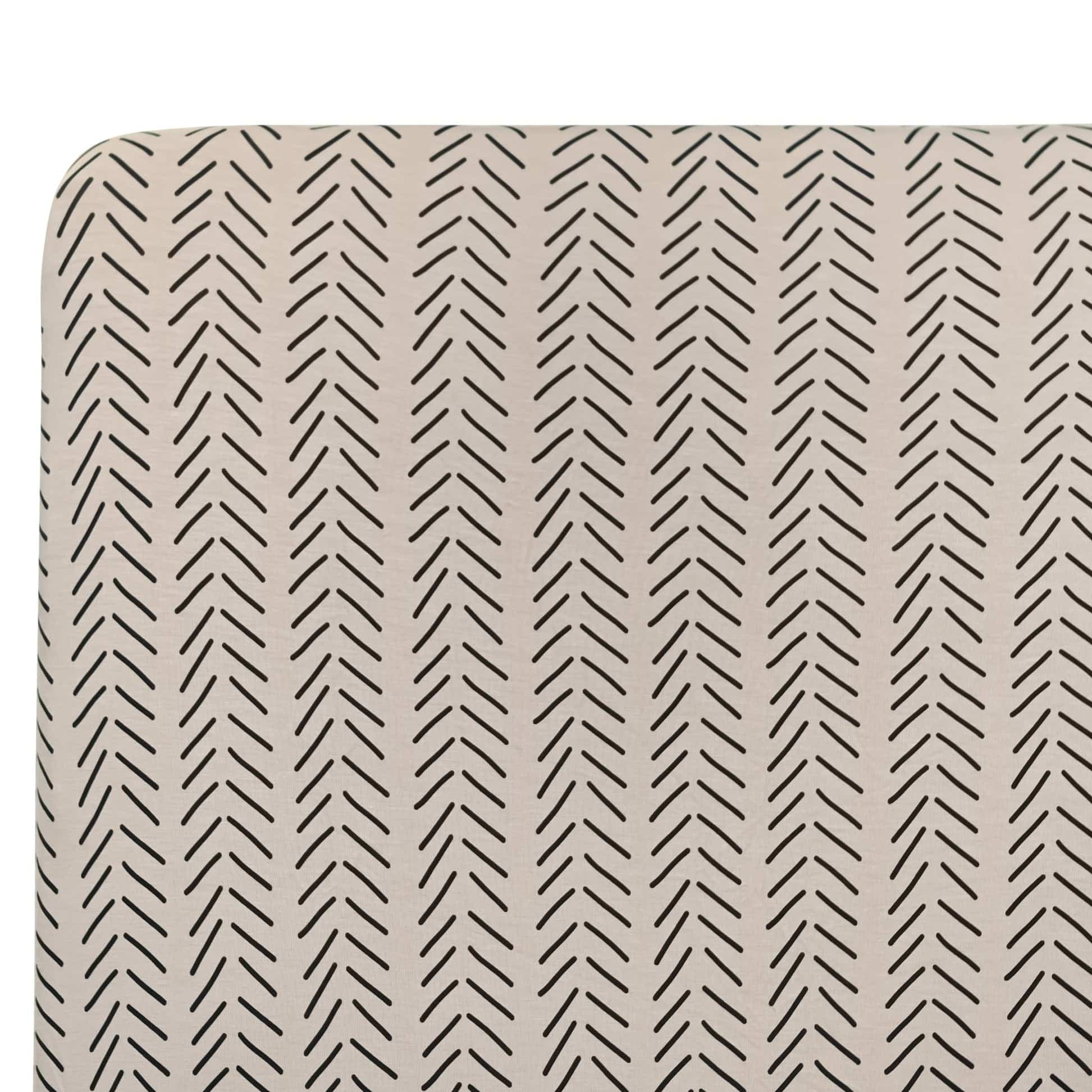 Crib Sheet in Khaki Herringbone | Kyte BABY
