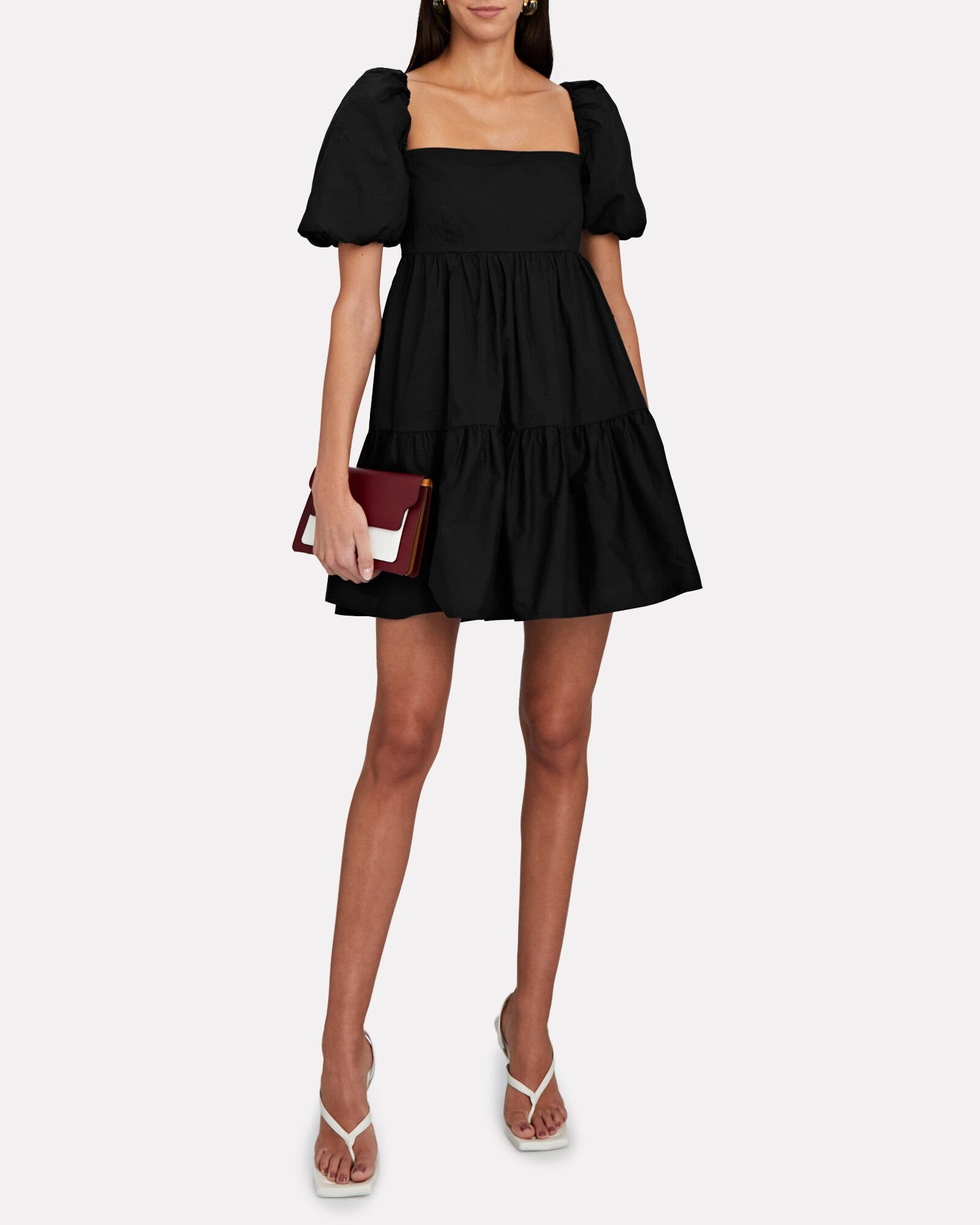 Milly Puff Sleeve Poplin Mini Dress | INTERMIX