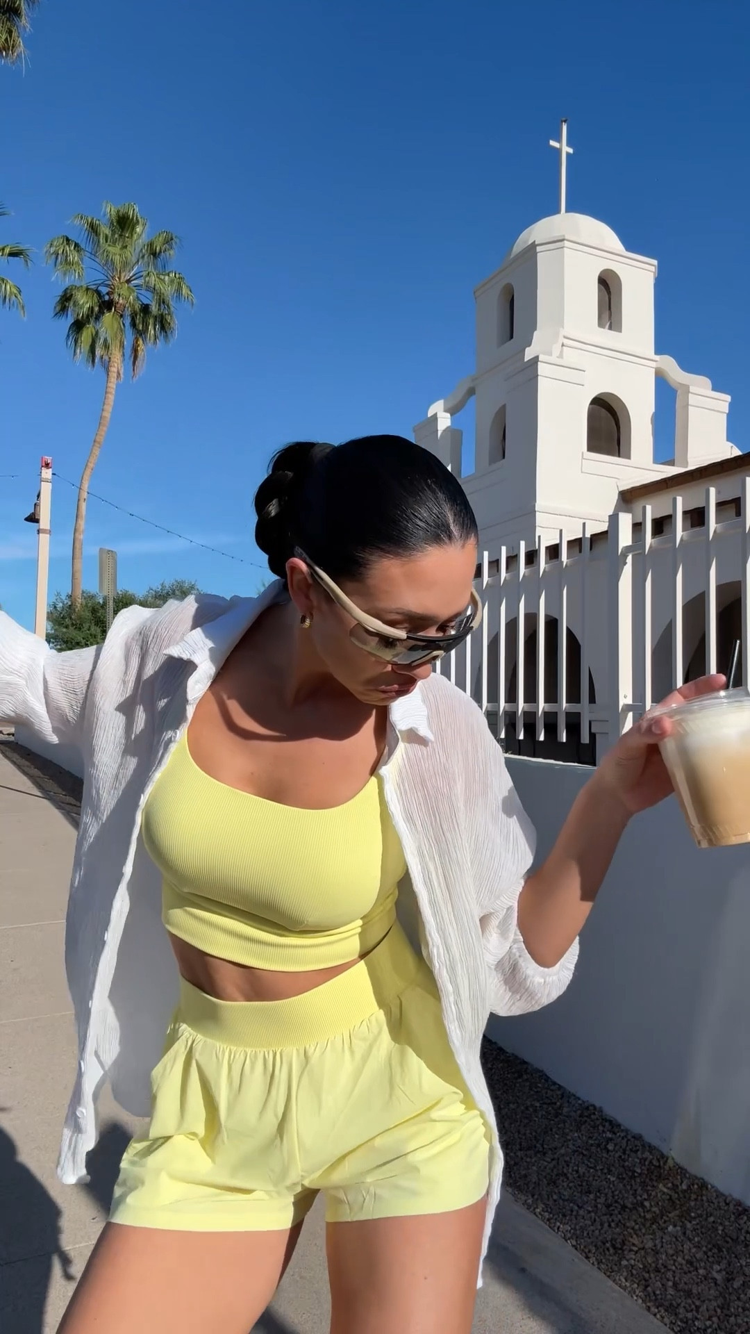 Because I heard this Friday is going to be GOOD?!?! Hallelujah!!!! Sharing my active outfit of the day 

@Alo Yoga set
Size Medium sports bra 
Size small running shorts
Gauze button down 


#LTKActive #LTKootd #LTKfitnessgoals