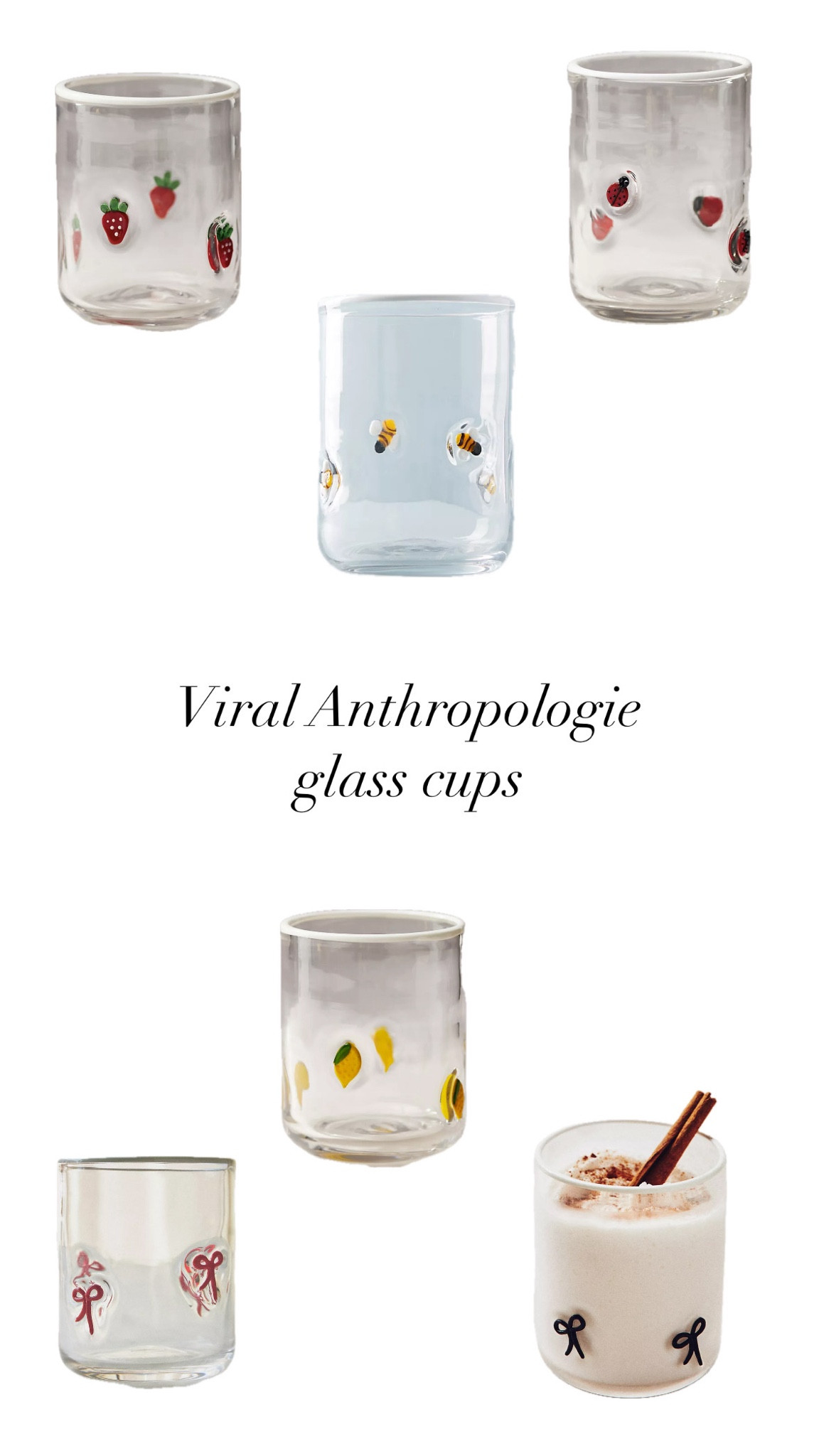 These glass juice cups from Anthropologie are going viral rn! They have so many cute options 

#LTKFindsUnder50 #LTKSeasonal #LTKGiftGuide