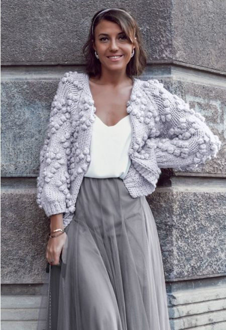 Knit Your Love Cardigan in Lavender for Cozy Everyday Wear & Lazy Weekend Lounging | Chicwish