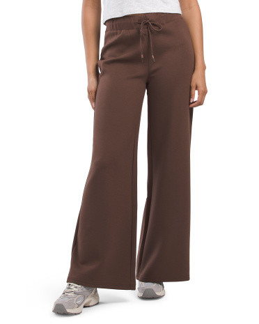 Scuba Wide Leg Pants With Front Drawstring | TJ Maxx