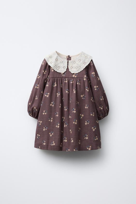 FLORAL PRINT TEXTURE DRESS | Zara US