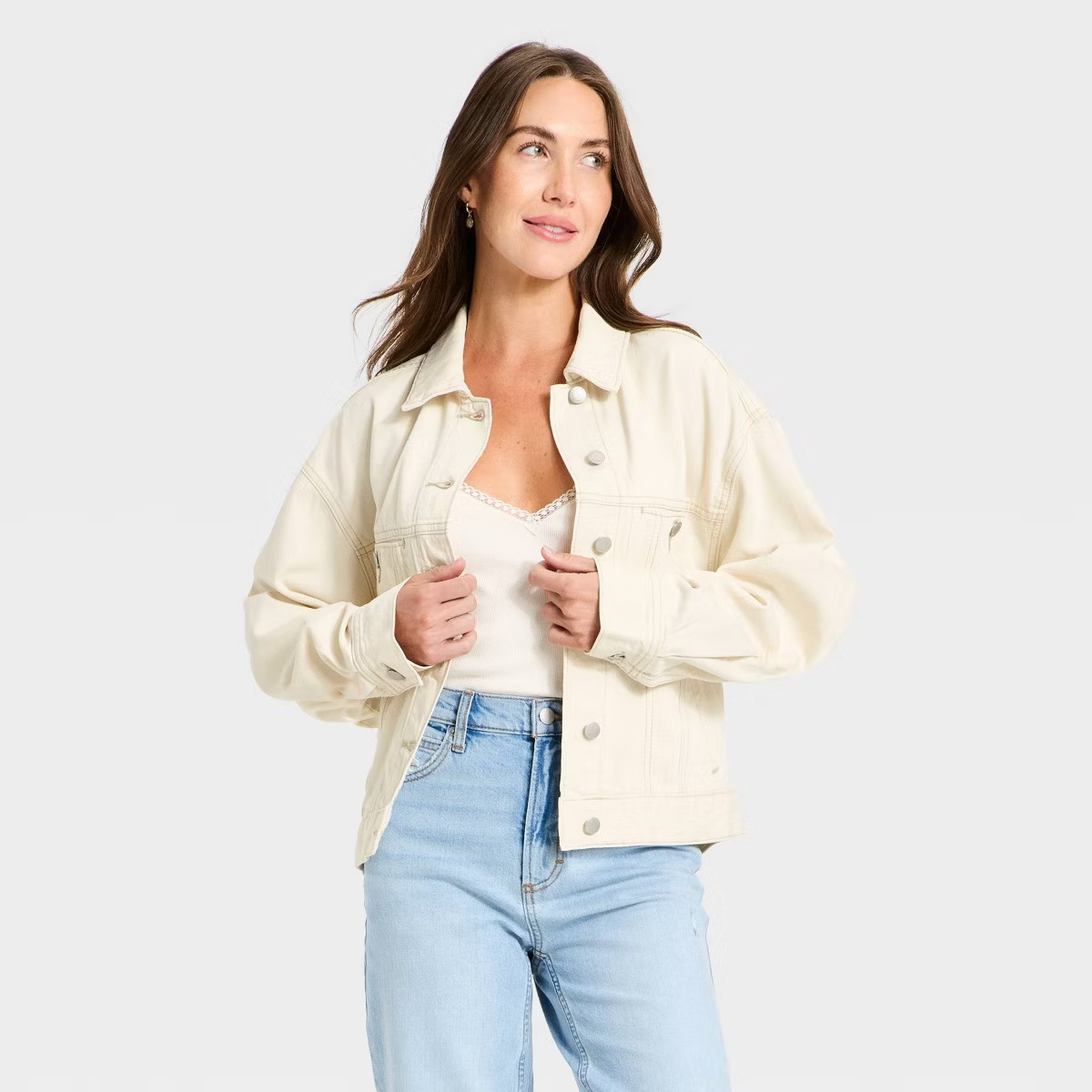 Women's Relaxed Trucker Denim Jacket - Universal Thread™ | Target