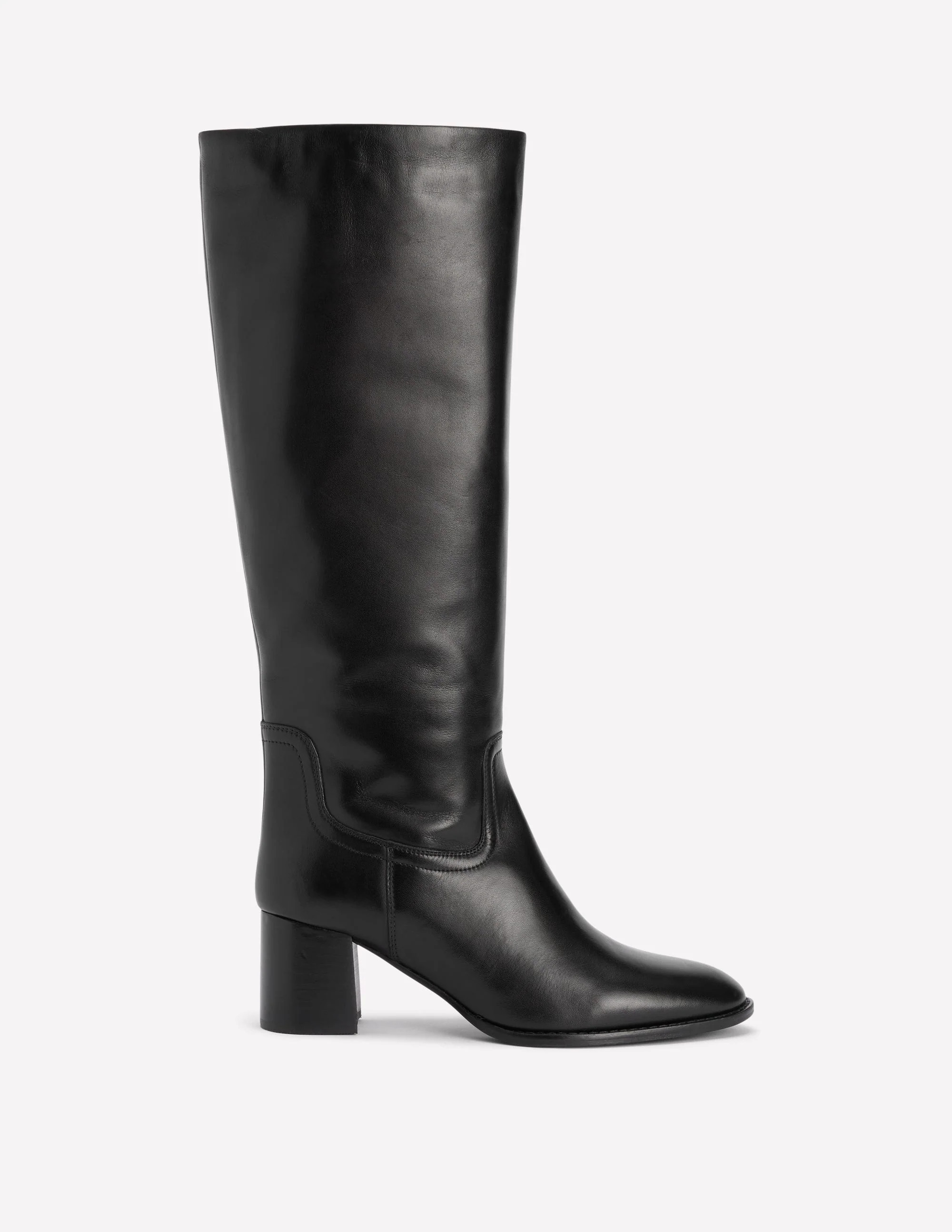 Skye Smart Knee Boots-Black | Boden UK
