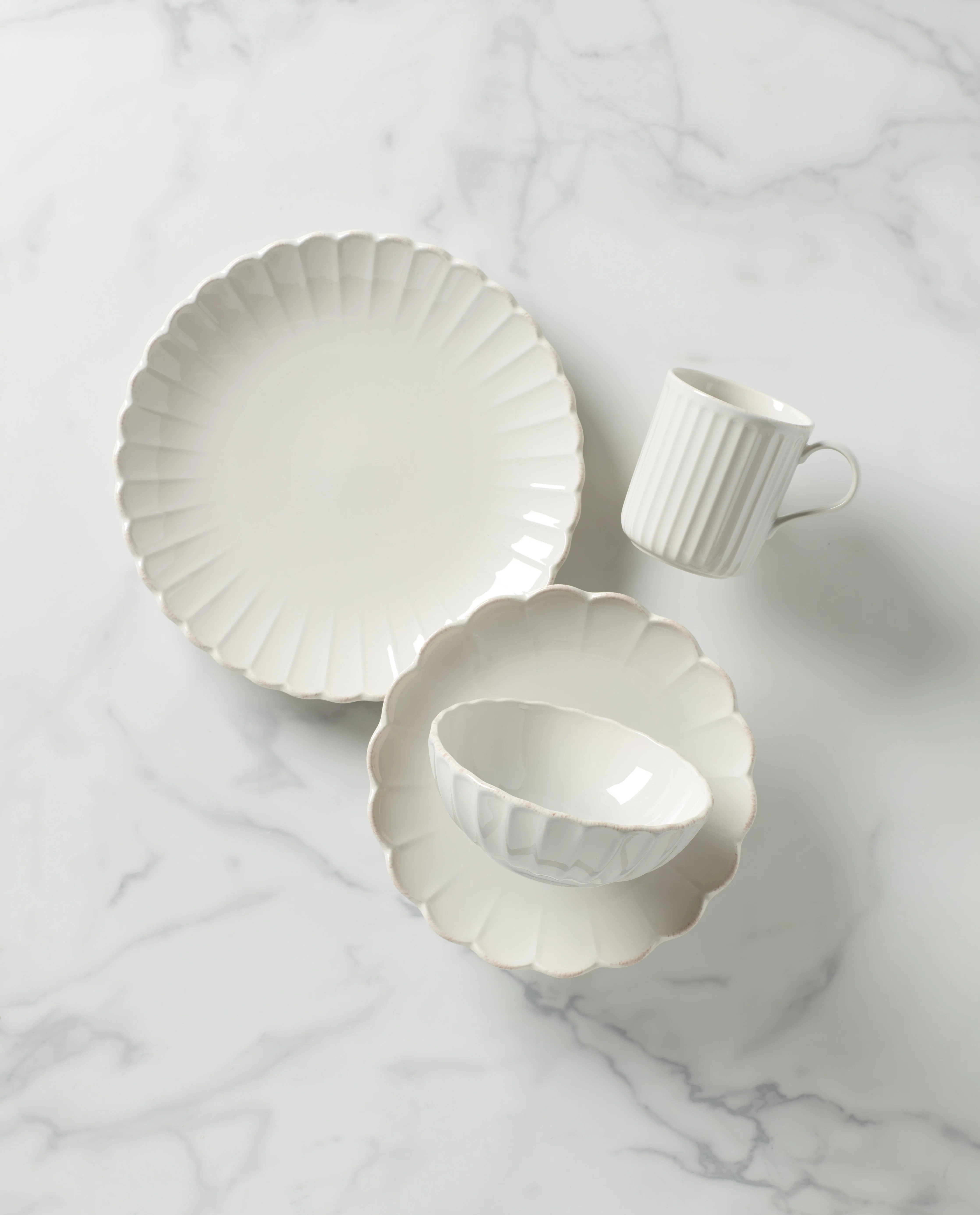 Lenox French Perle Scallop 4-Piece Place Setting | Wayfair | Wayfair North America
