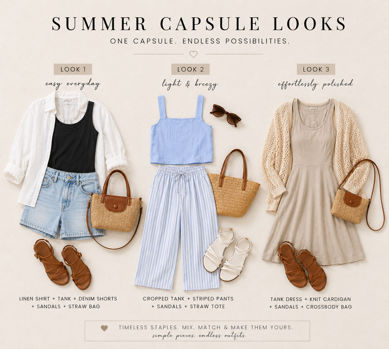 If you’re trying to simplify your wardrobe, start with pieces that work together. I love having a collection of staples that can be dressed up, dressed down, and worn season after season.

Shop my capsule wardrobe favorites in LTK.

#LTKSeasonal #LTKootd #LTKdayinmylife