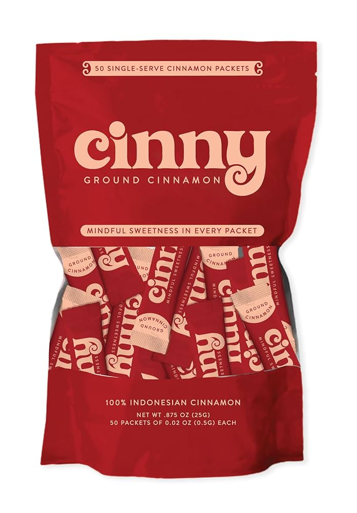 CINNY, 50 Single-Serve Packets Ground Cinnamon - .02 oz Packets of Pure, Ethically Sourced, Indon... | Amazon (US)