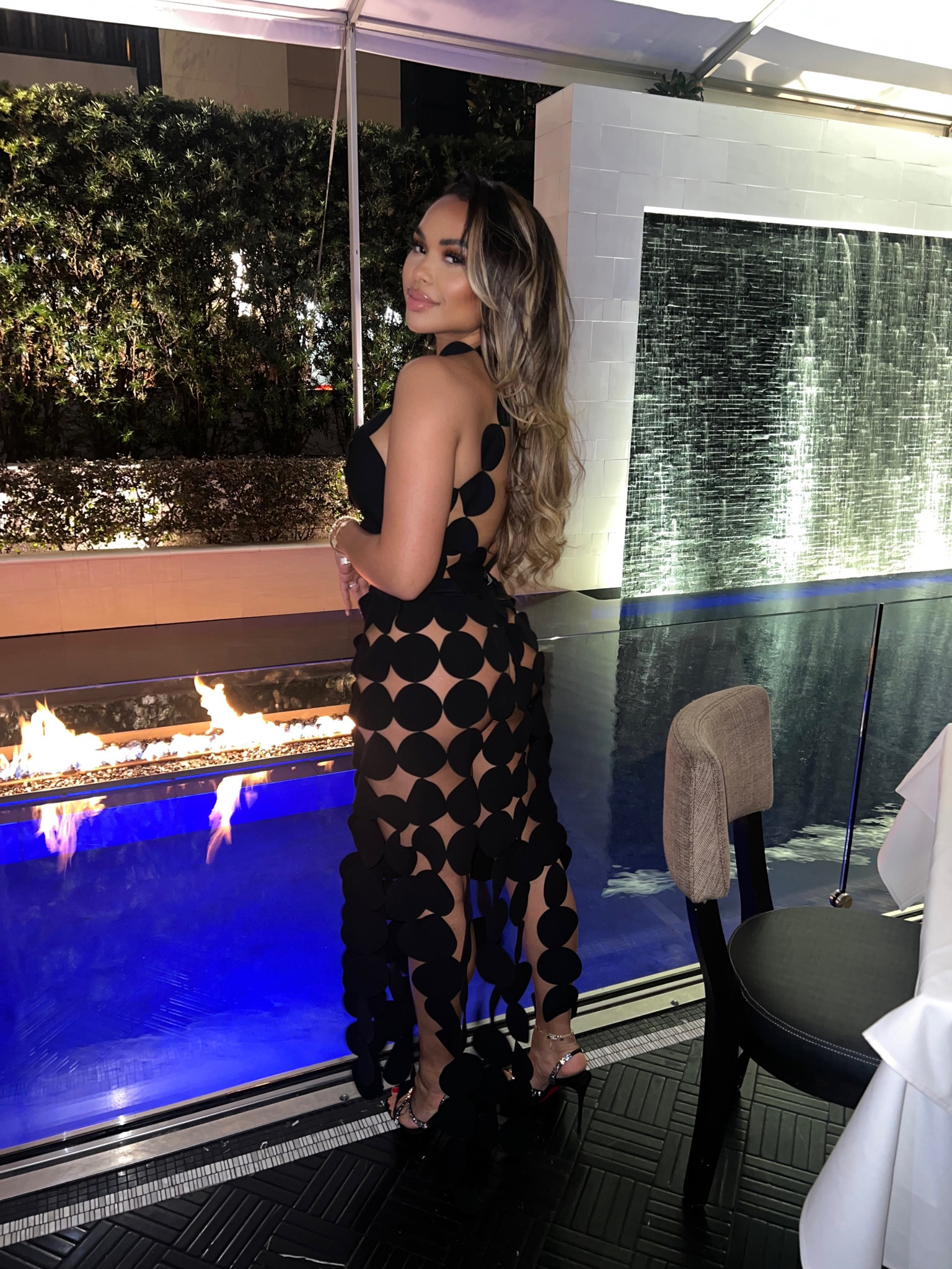 All black designer dress, crystal rhinestone heels, birthday dress, night out style, elegant outfit 

#LTKFind #LTKshoecrush