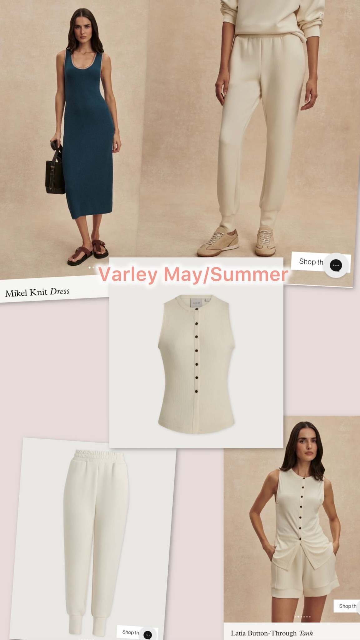 Varley picks 
Size small for everything except for 
And medium for dress

#LTKootd