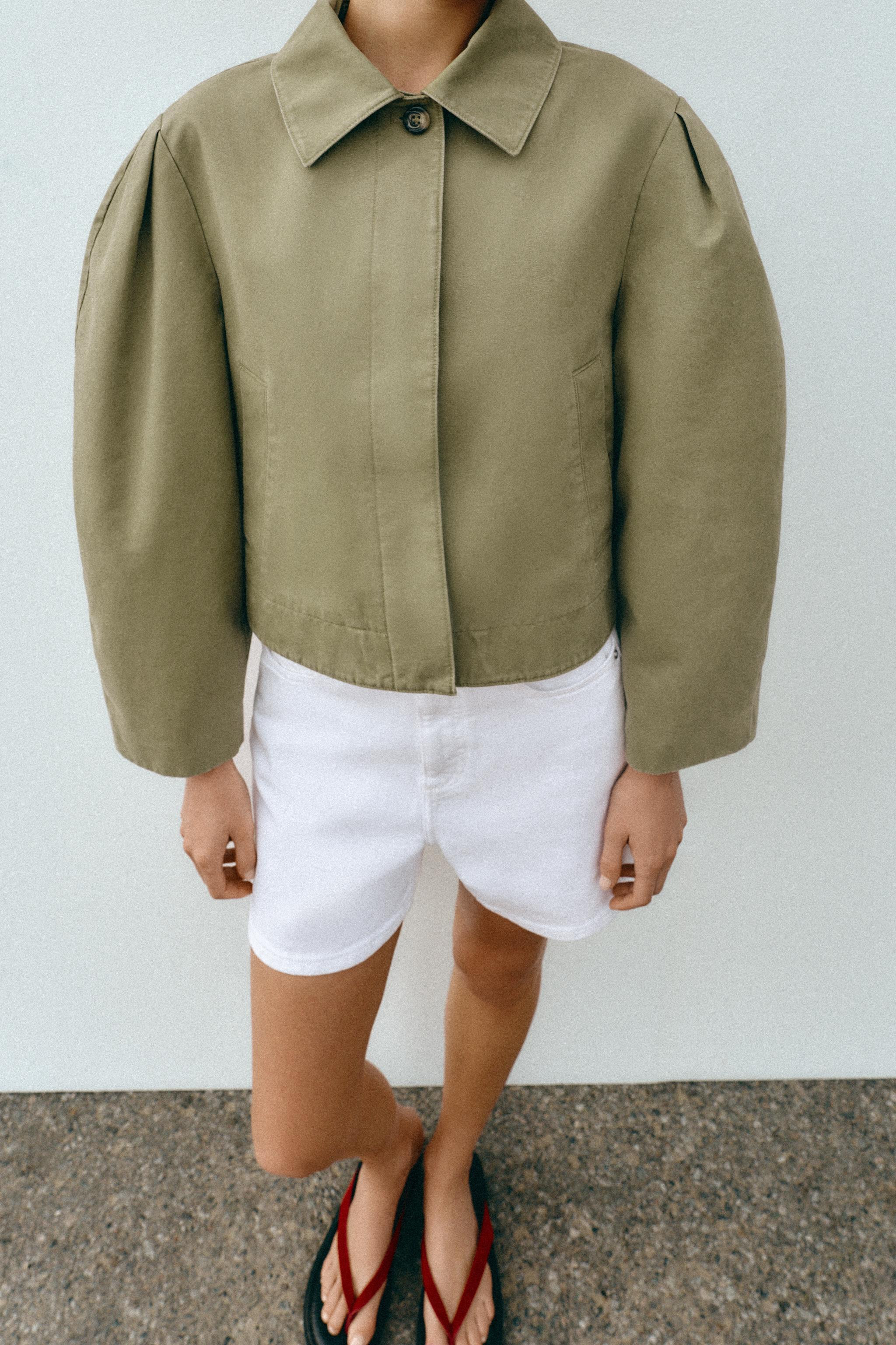 WASHED-EFFECT SHORT JACKET | Zara UK