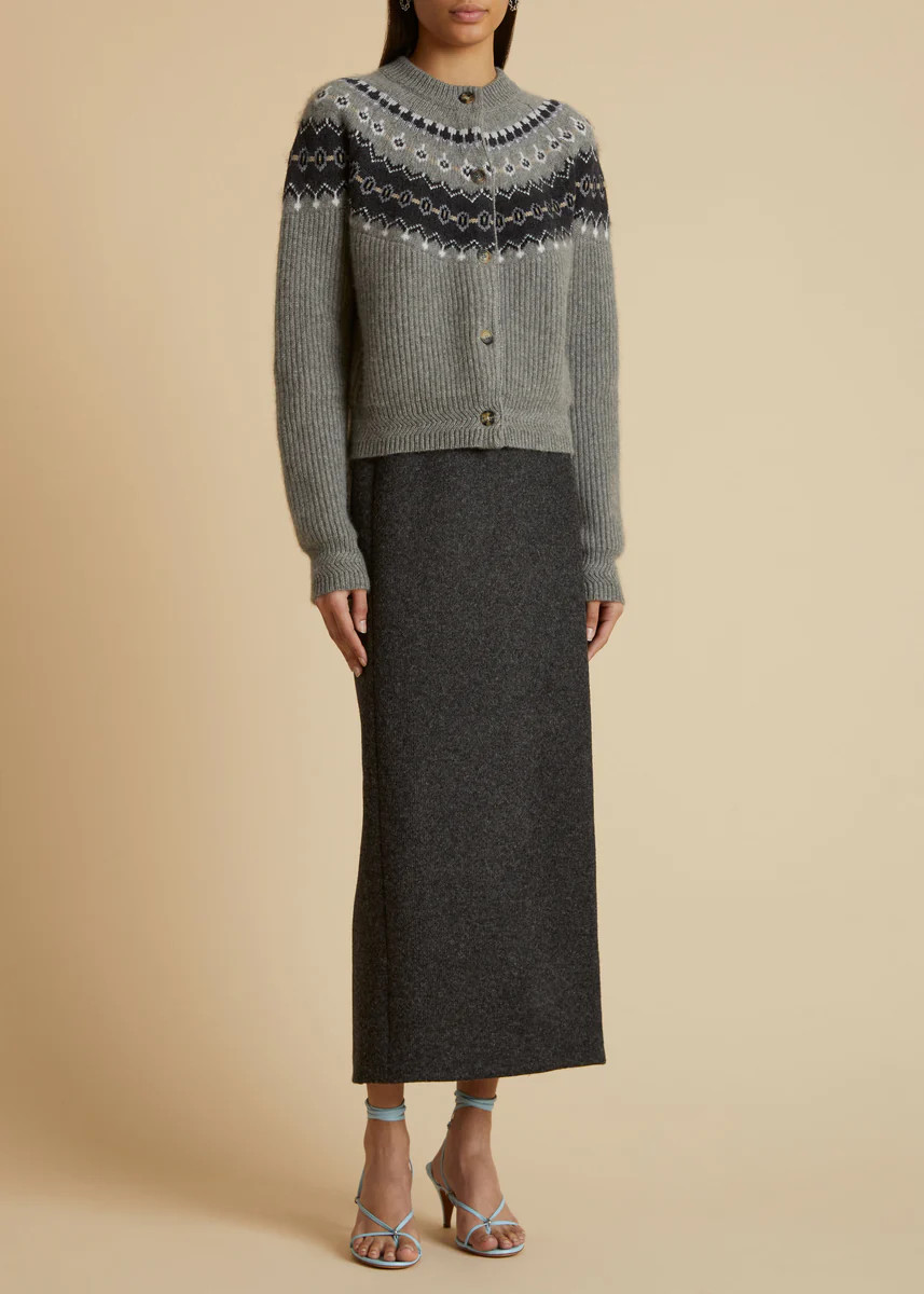 The Michaela Cardigan in Sterling Multi | Khaite