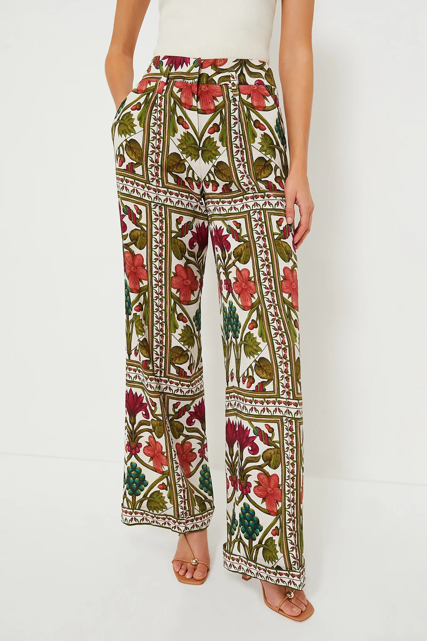 Off White Multicolor Maria Pants | Tuckernuck (US)