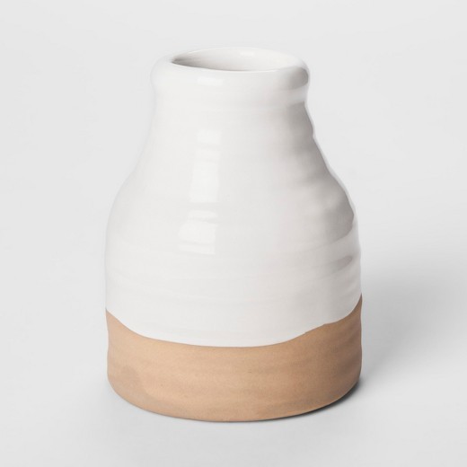 Stoneware Vase Short - White - Threshold™ | Target