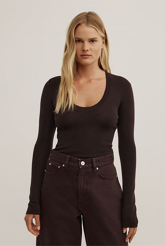 Merino Scoop Neck Knit | Witchery (AU)