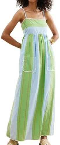 Women Summer Vocation Boho Floral Long Dress Sleeveless Flowy Tiered A Line Maxi Sundress Going O... | Amazon (US)