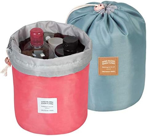 2 Pack Makeup Bags For Women Waterproof Cosmetic Bags Multifunctional Bucket Toiletry Bag Travel ... | Amazon (US)