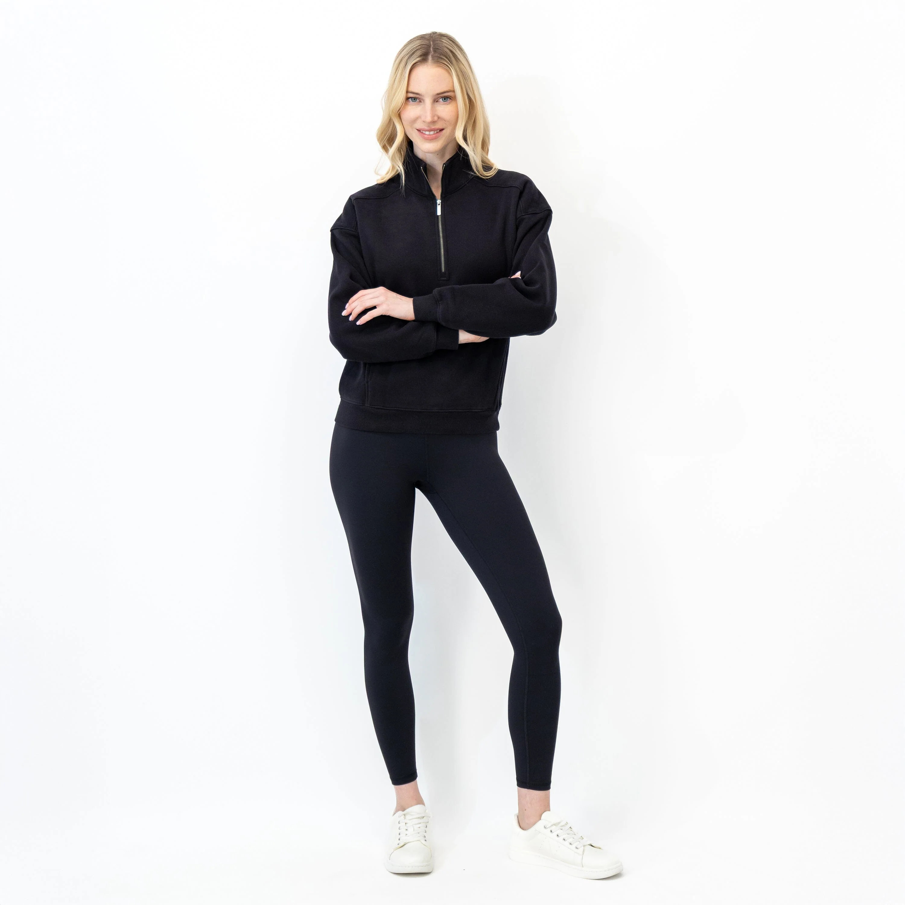 Serenity Half-Zip - Solid - Midnight Black | Rhoback | RHOBACK