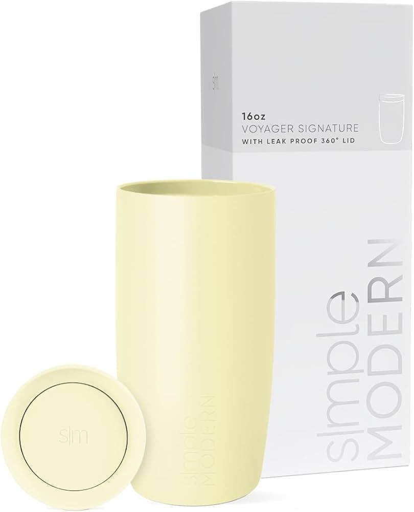 Simple Modern Travel Coffee Mug Tumbler with 360° Lid | Ceramic-Lined Insulated Stainless Steel ... | Amazon (US)