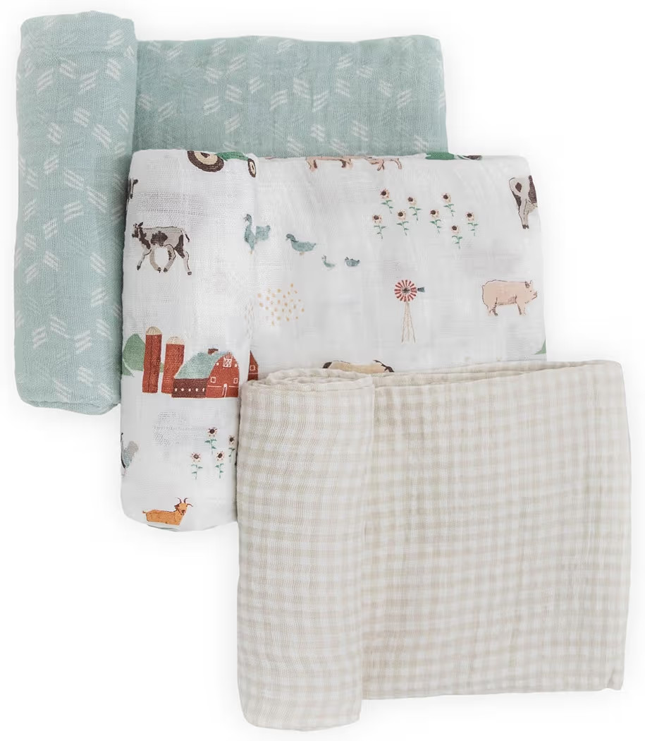 Little Unicorn Premium Muslin Swaddle Blanket 3 Pack | for swaddling, Play, Nursing & More | Gift... | Amazon (US)