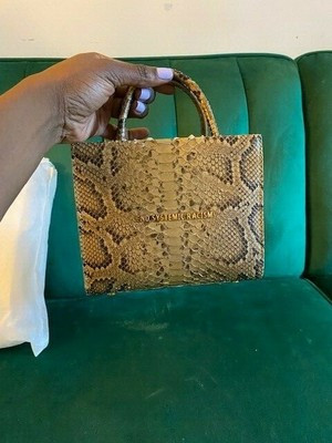 **RARE/NEW** Brandon Blackwood ESR Tote Brown Python Crossbody - DISCONTINUED! | eBay US