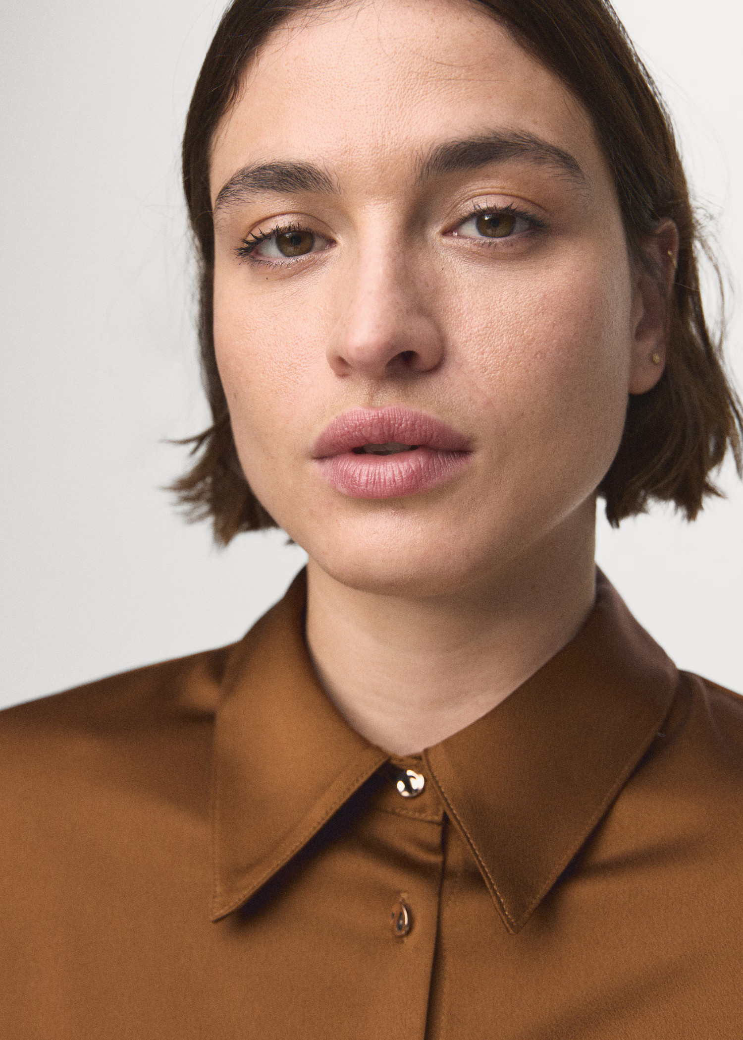 Satin finish flowy shirt - Women | MANGO USA | Mango (US/MX/AU)