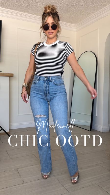 Entire look is from @madewell and EVERYTHING is 20% off thru 5/13 🙌🏼😍

✔️ Size 27R in jeans | XS in tee | these specific genes have a little stretch so if you need more stretch, make sure you get the curvier option in Linked for you
✔️ if your curvier and want more stretch, opt for the curvy line which I linked for you! 
✔️ Lip liner in the color SOULFUL
✔️lip stain in GLOWING BEIGE #73

#LTKStyleTip #LTKSaleAlert #LTKxMadewell
