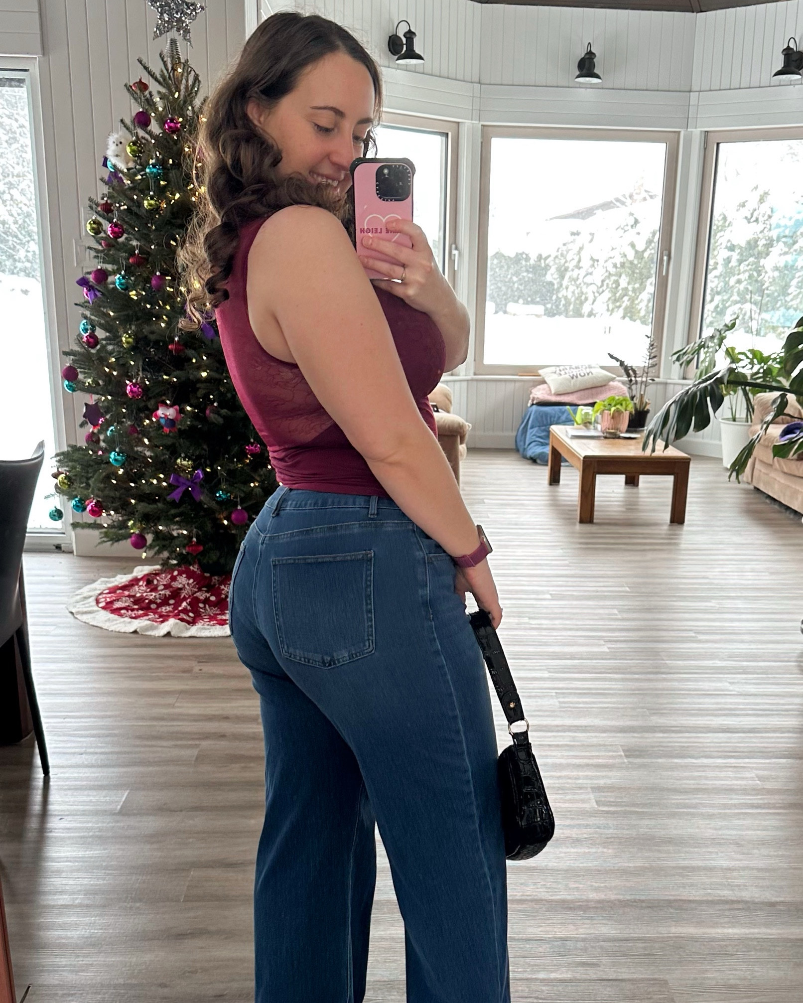 This lace brami from Klassy is easily one of my most worn tops of all time! I have a large chest, usually wearing a 34G and this top gives me the lift + support I need plus looks incredible with a sheer lace back! You get to wear a super fun top with no bra straps showing - what could be better! 💕 it comes in this wine colour or black, and I cannot recommend it enough! 

#LTKootd #LTKHoliday #LTKMidsize