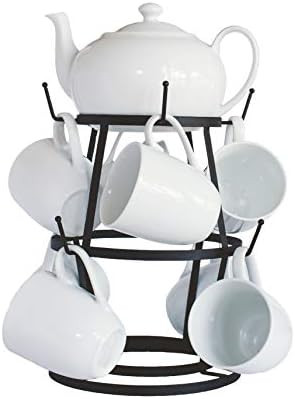 Clever Modern Collection Mug Tree Flat Black 8 Cup Mug Holder for Coffee Mugs Glasses and Cups Ru... | Amazon (US)