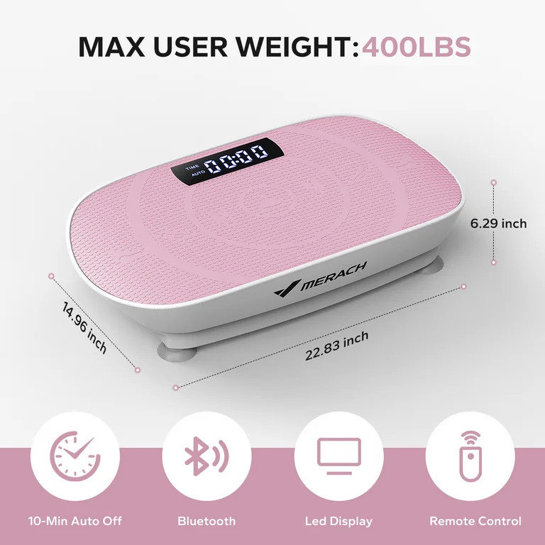 MERACH Vibrating Muscle Toner, Toning Machine, 400lbs Capacity, Home Workout Equipment Vibration ... | Walmart (US)