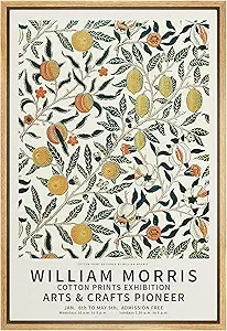 IDEA4WALL Framed Canvas Print Wall Art Cotton Prints Exhibition Poster Master Artist William Morr... | Amazon (US)