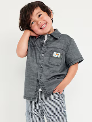 Short-Sleeve Utility Pocket Shirt for Toddler Boys | Old Navy (US)