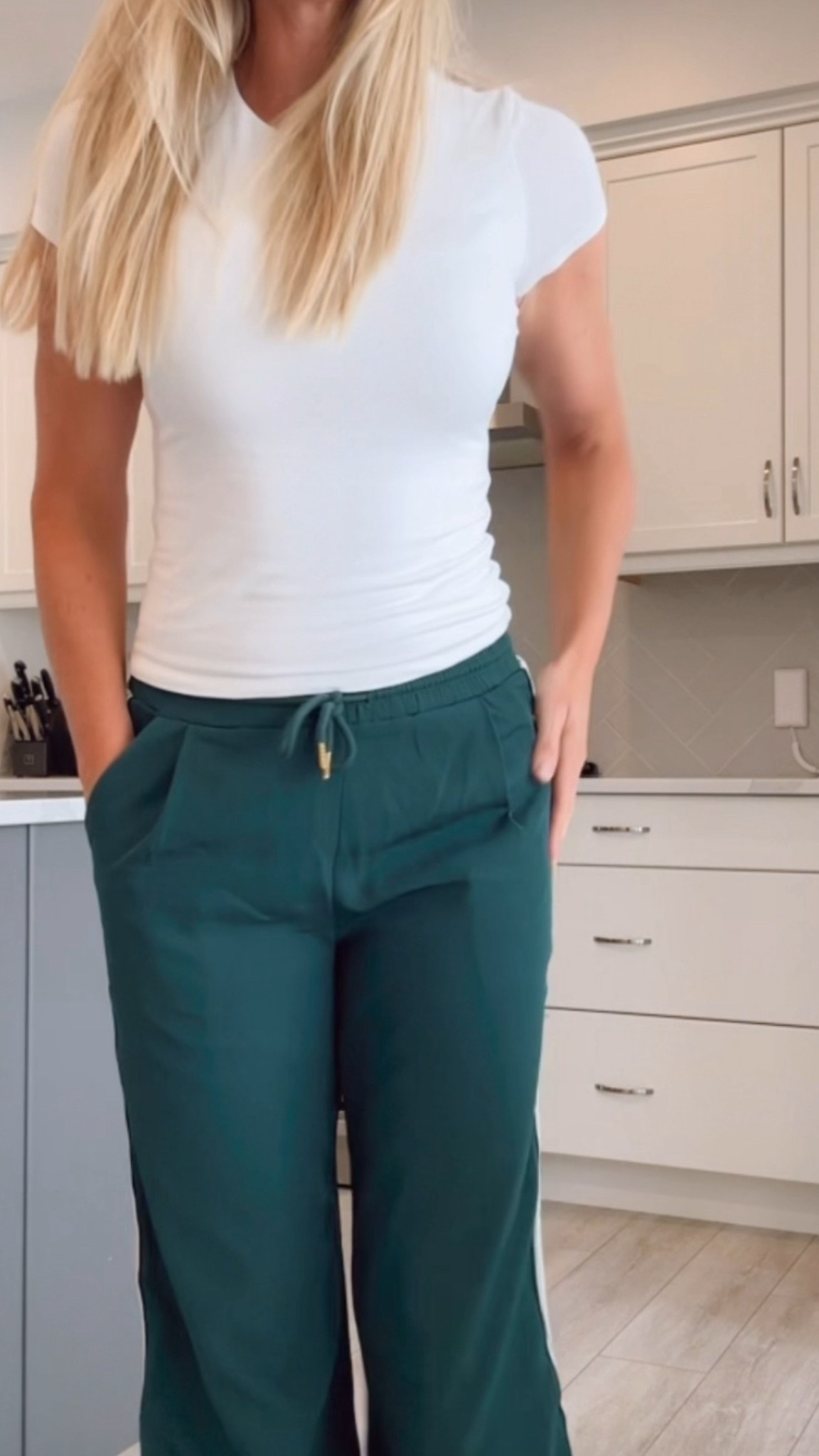 The must have T-shirt from dynamite. Pants for anthropology. 

#LTKmodest #LTKcanada #LTKworkwear