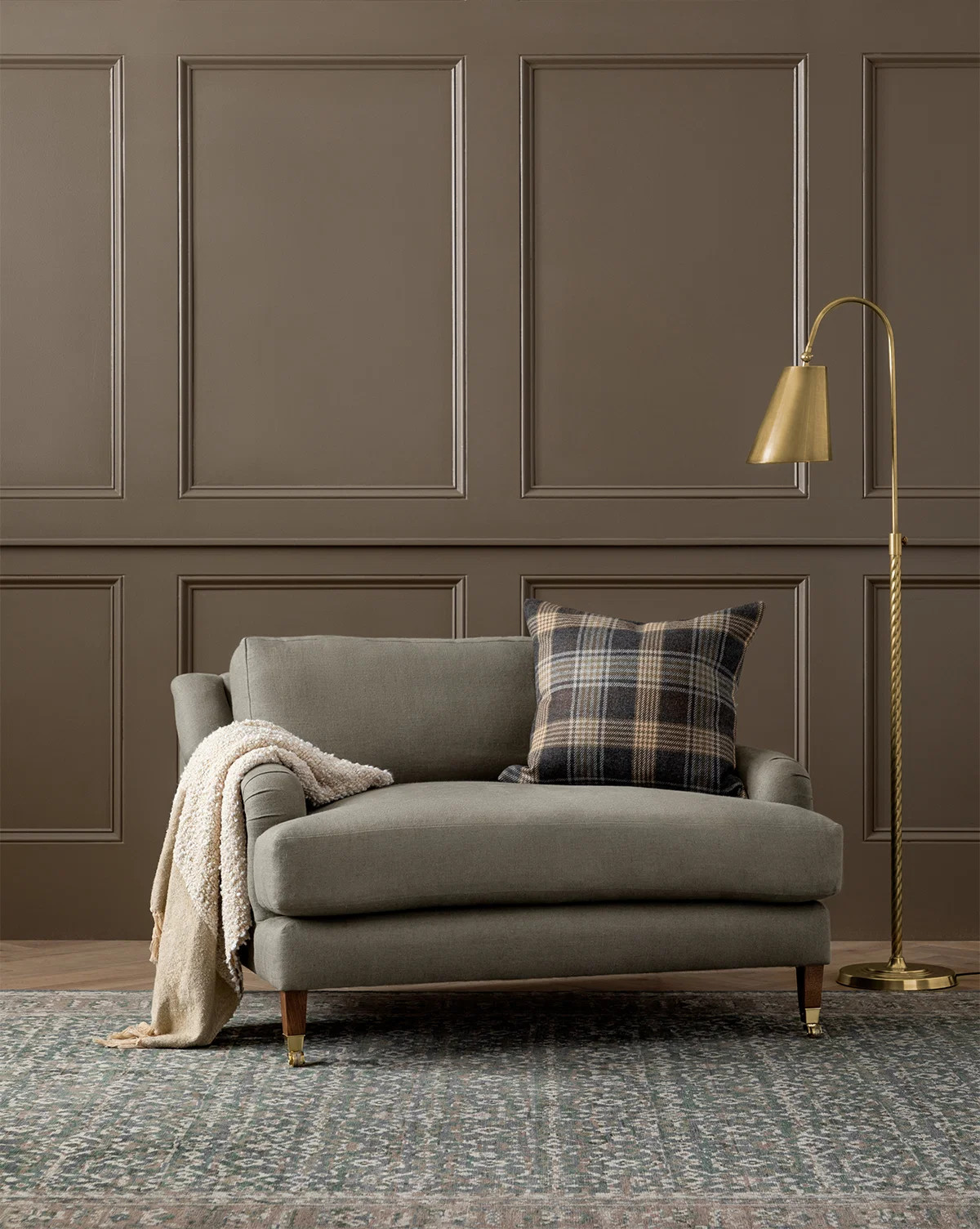 Lucille English Roll Arm Chair and a Half | McGee & Co. (US)