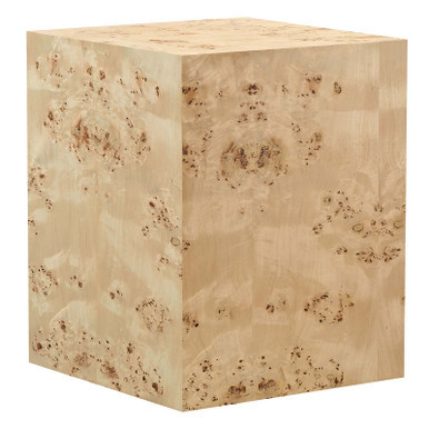 Cosmos 16' Square Burl Wood Side Table | Manhattan Home Design