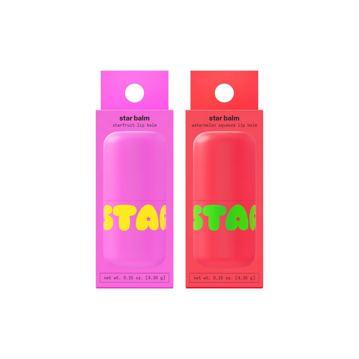 Starface Star Balm 0.15oz Watermelon Squeeze Lip Balms and Treatments + 0.15oz Starfruit Lip Balm... | Target