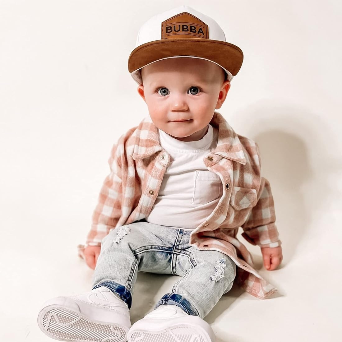 Toddler Hat - Baseball Hat - Baby Bubba Trucker Cap - Infant Newborn Youth Flat Brim Patch Sun Ha... | Amazon (US)