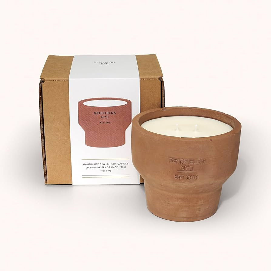 Cement Candle, Handmade Highly Scented Candles, Luxury Fragrance No. 8 Candles, Cardamom, Myrrh, ... | Amazon (US)