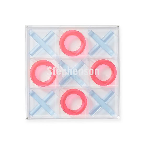 Acrylic Neon Tic Tac Toe Game Set | Mark and Graham